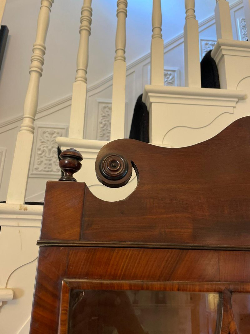Outstanding Quality Antique Regency Mahogany Secretaire Bookcase - Image 7
